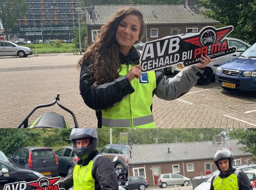 geslaagde leerlingen van Prima Motorschool
